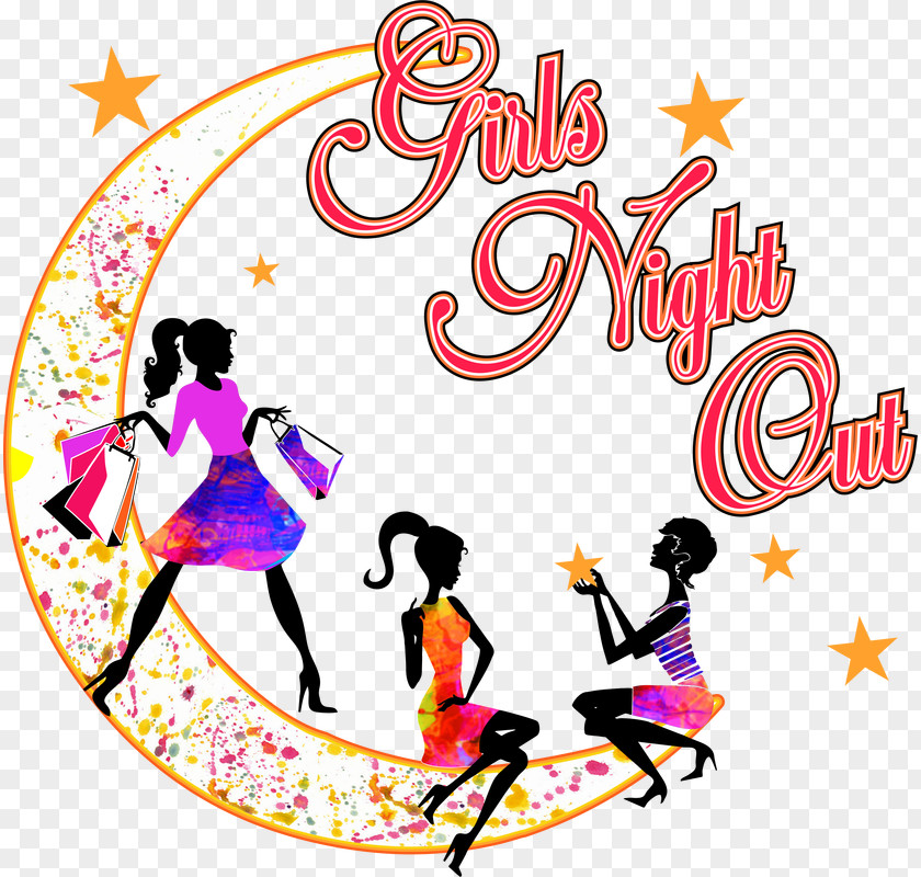 Girls Night Out Sticker Graphic Design Clip Art PNG