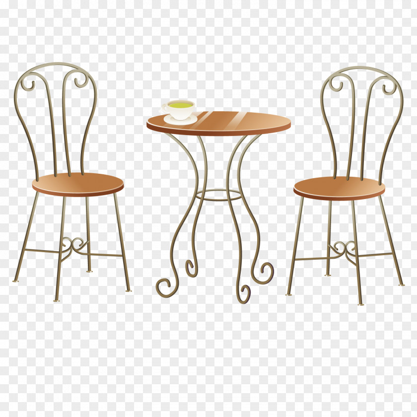 Hand-painted Tables And Chairs Table Chair Illustration PNG