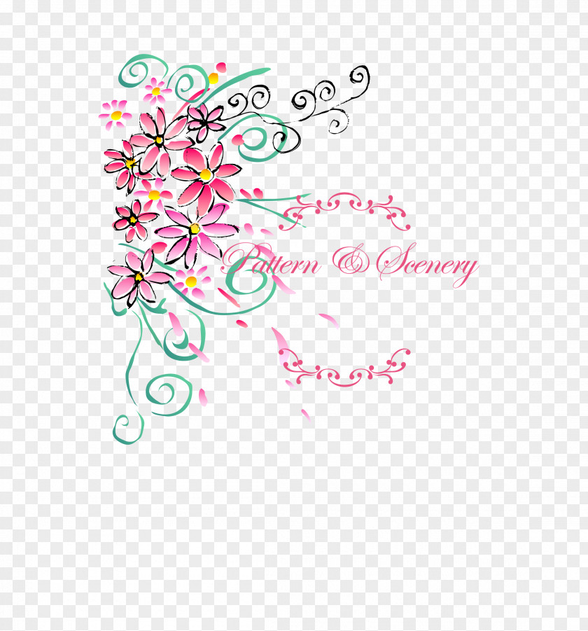 Romantic Fantasy Floral Background Graphic Design Adobe Illustrator Illustration PNG
