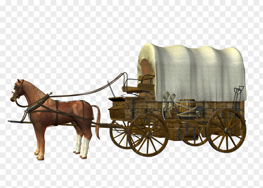 1980 Horse-drawn Vehicle Carriage Cart Wagon PNG