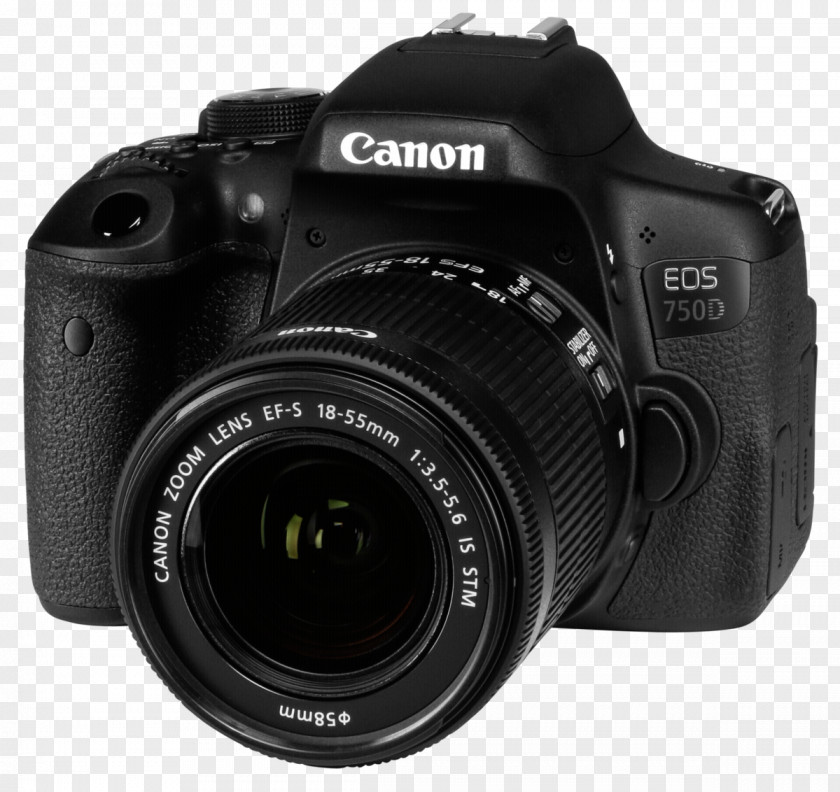 Camera Canon EOS 750D EF-S Lens Mount EF Digital SLR 18–55mm PNG