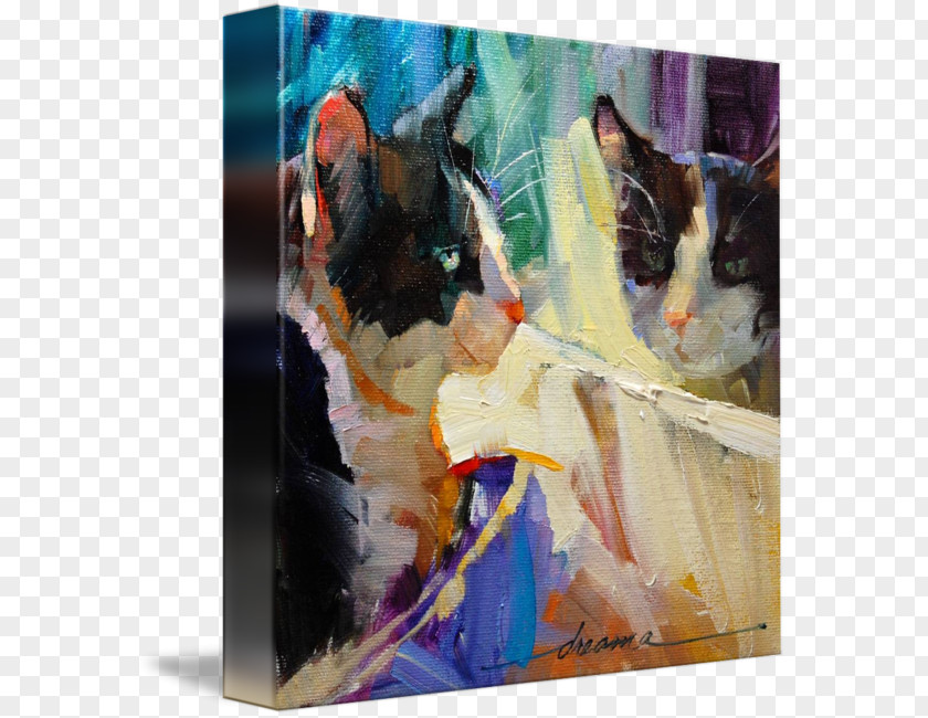 Dog Painting Gallery Wrap Canvas Art PNG