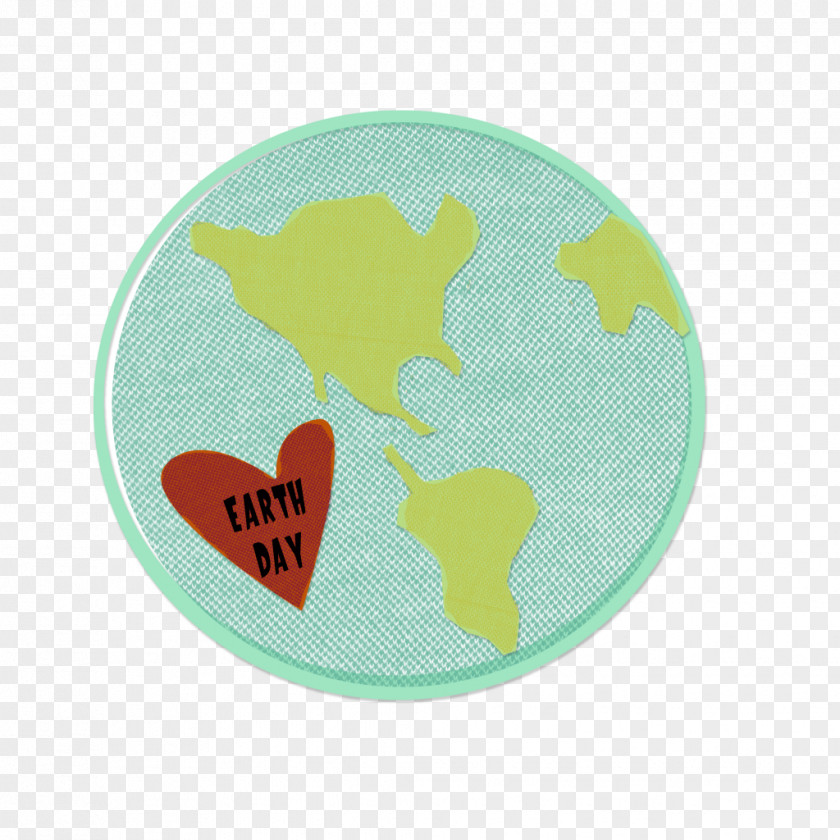 Earth Day Turquoise Heart PNG