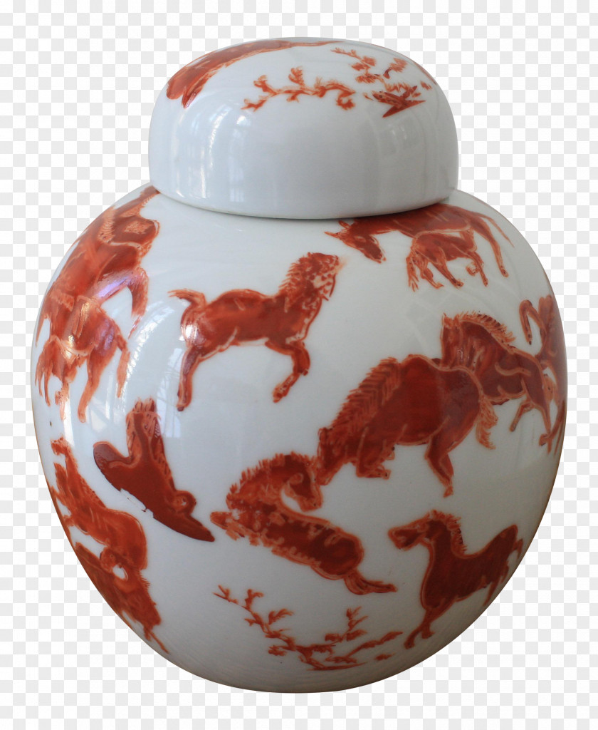 Hand Painted Japanese Bento Urn Porcelain Vase PNG