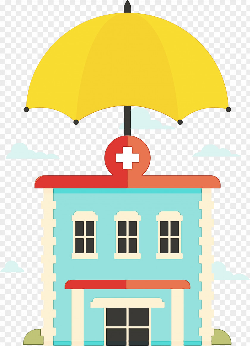 House Umbrella Medicine Cartoon PNG