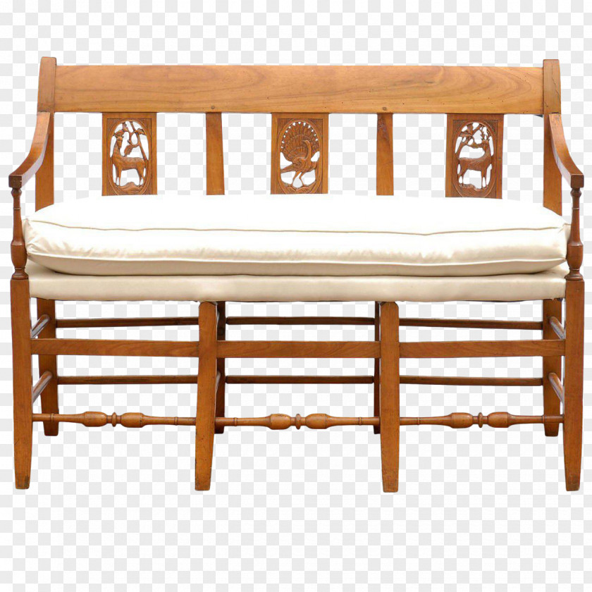 Wooden Bench Couch Upholstery Chair Seat PNG