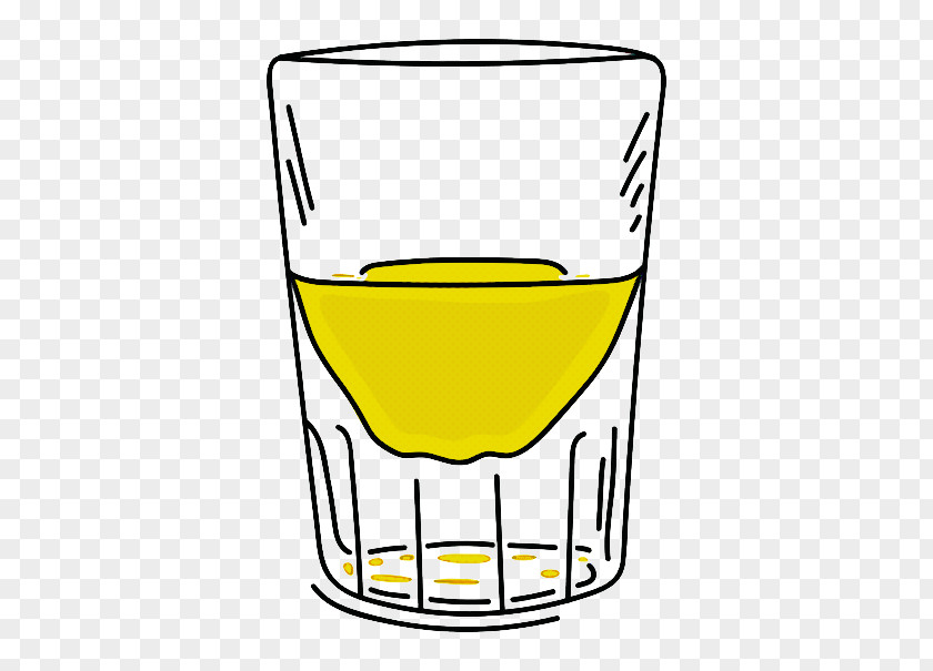 Drinkware Pint Glass Yellow Highball Tumbler PNG