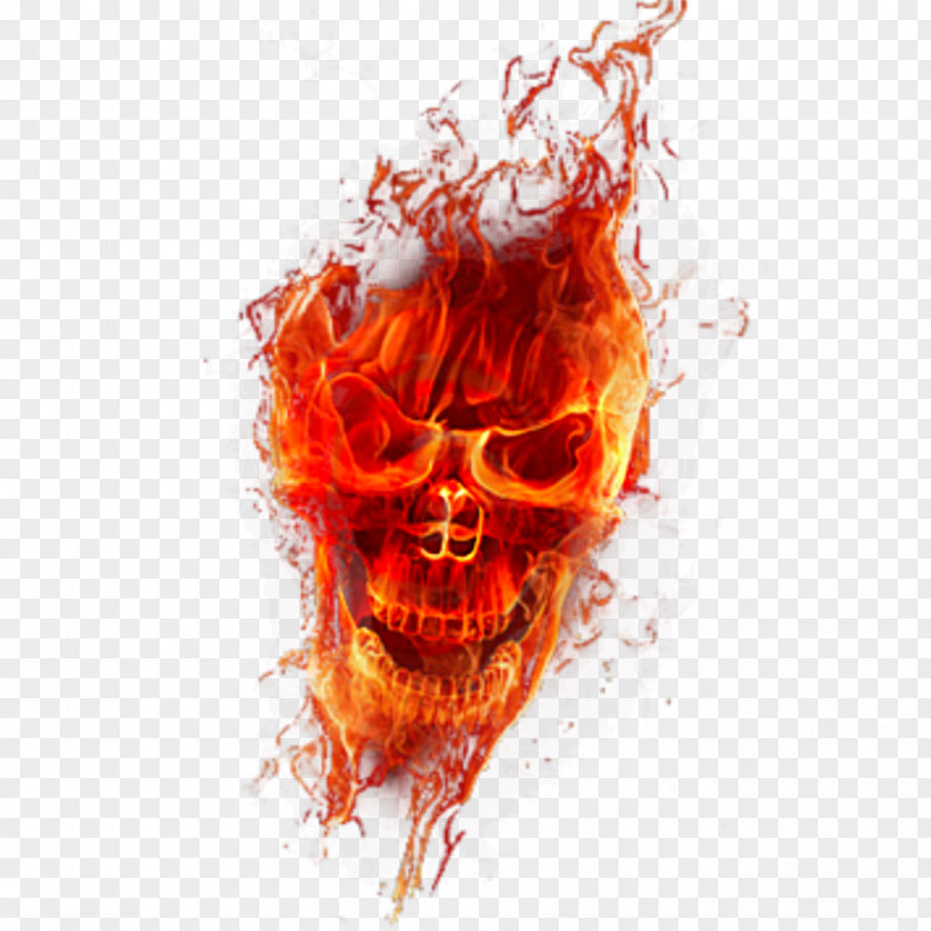 Skull Light Fire Flame PNG