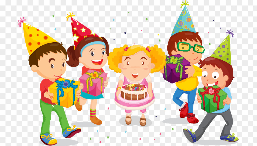Cute Kids Birthday Party Pattern Cake Wish Happy To You Child PNG