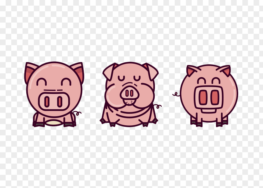 Cute Little Pig Free To Pull The Material Jeju Black Designer PNG
