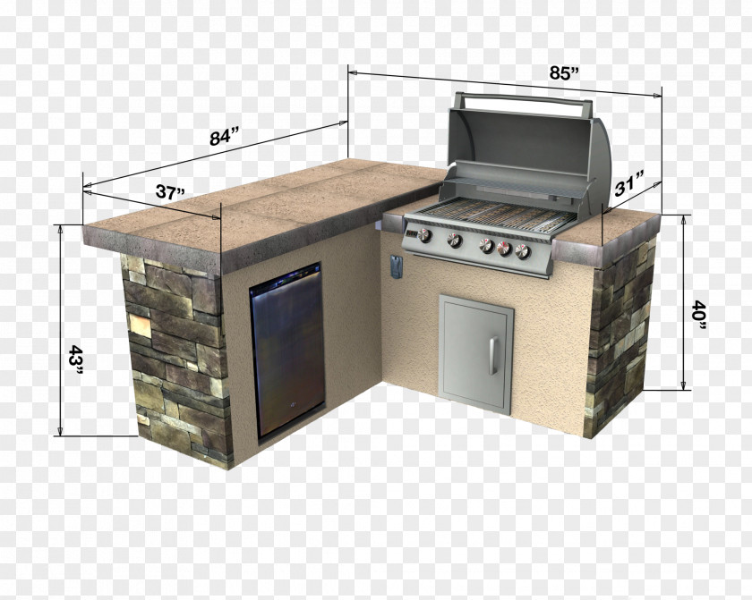 Barbecue Kitchen Cabinet Countertop Table PNG