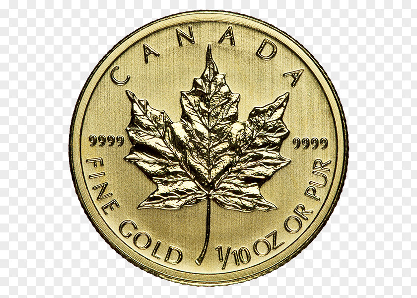 Canada Canadian Gold Maple Leaf Coin PNG