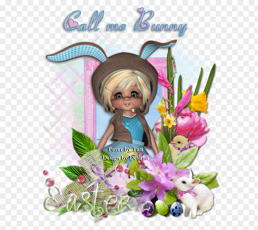 Flower Easter Bunny PNG