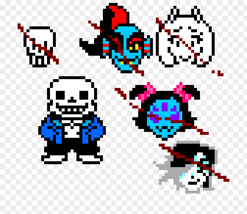 Undertale Five Stages Of Grief Pixel Art GIF Drawing PNG