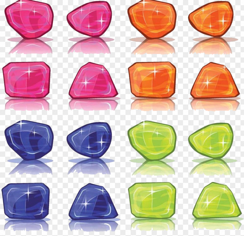 Colored Gemstone User Interface Icon PNG