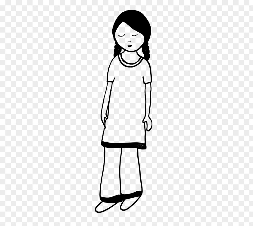 Neck Finger White Standing Line Art Head Arm PNG