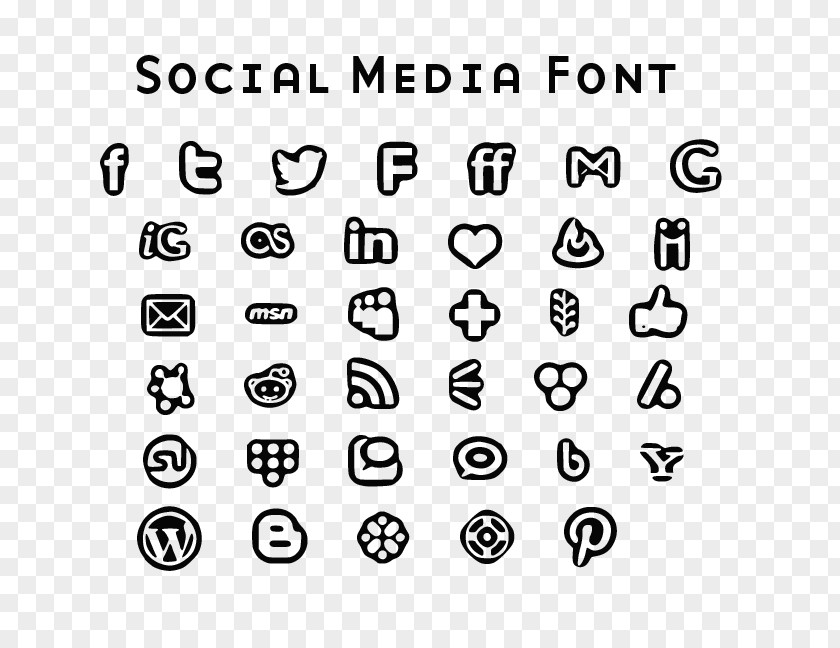 Phone Social Media Font PNG