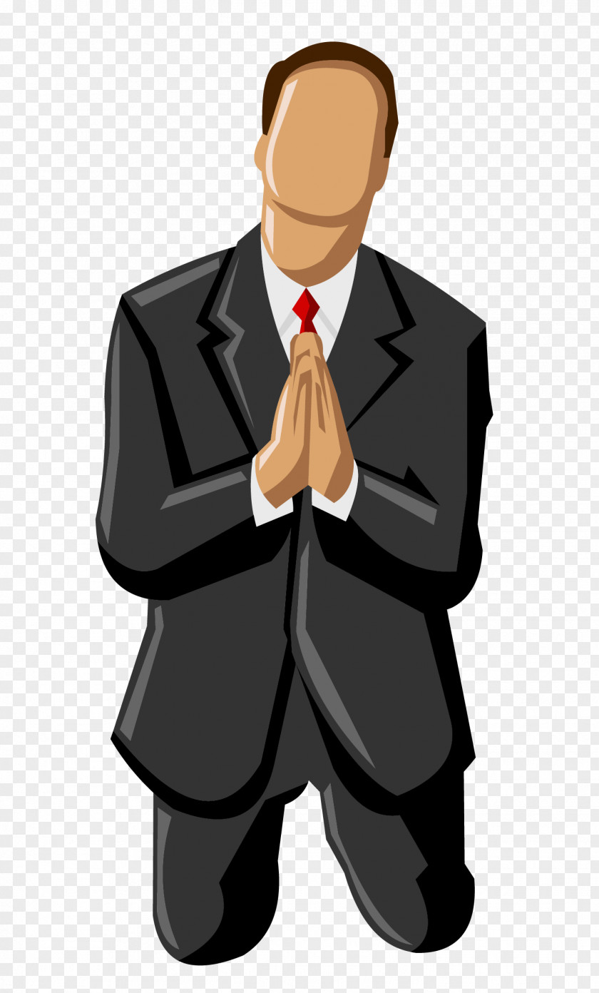 Kneel Man Kneeling Prayer Illustration PNG