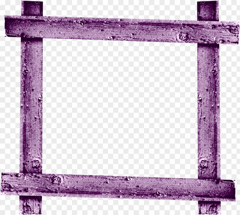 Purple Wood Picture Frame Framing PNG