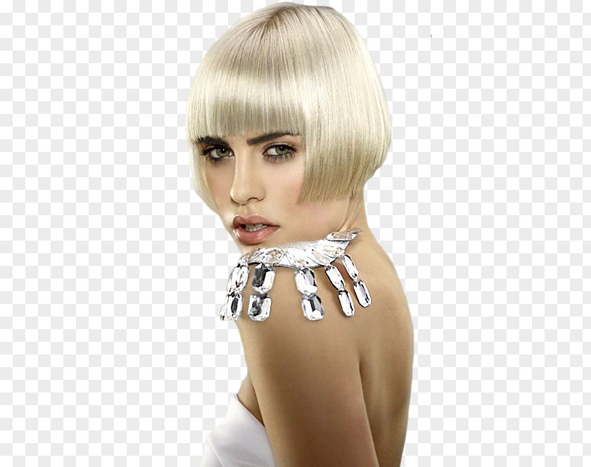 Woman Blond Capelli Hair Coloring Bob Cut Layered PNG