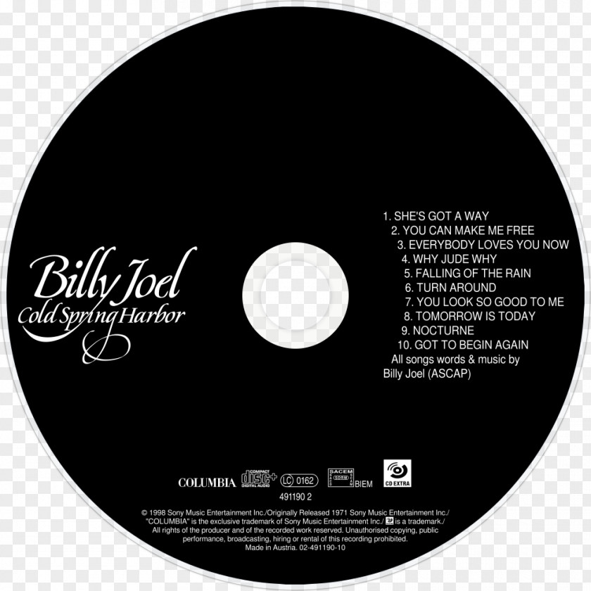 Billy Joel Compact Disc South Street Acid Disk Storage Flabaire PNG
