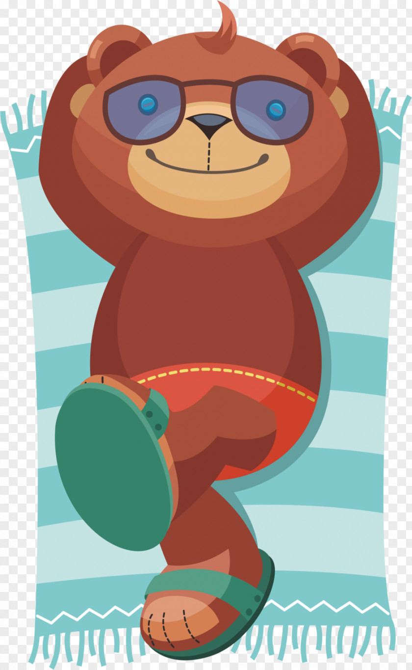 Bear Lying Brown PNG