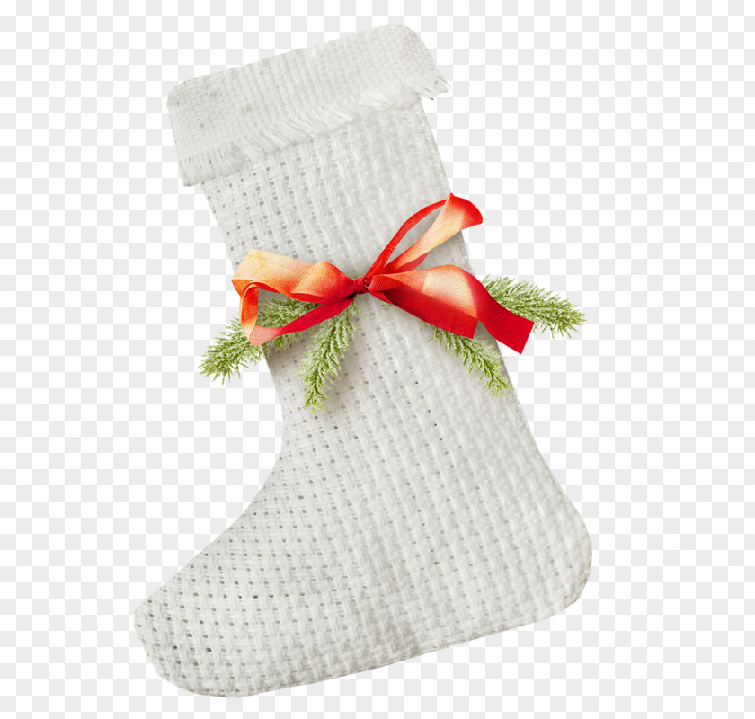 Christmas Gift Ribbon Socks Santa Claus Stocking PNG