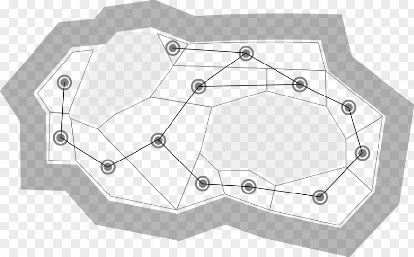 Navigation Mesh Pathfinding A* Search Algorithm Polygon Graph PNG