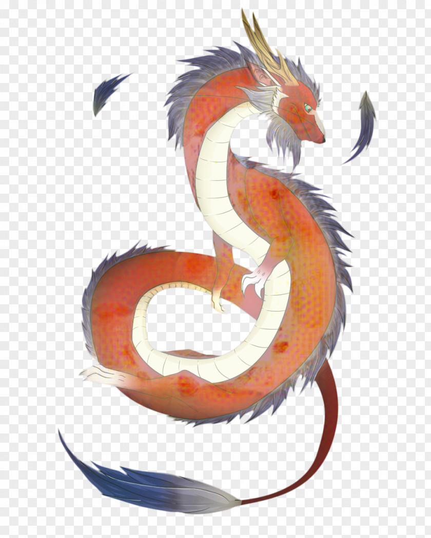 Tail Orange Dragon Background PNG