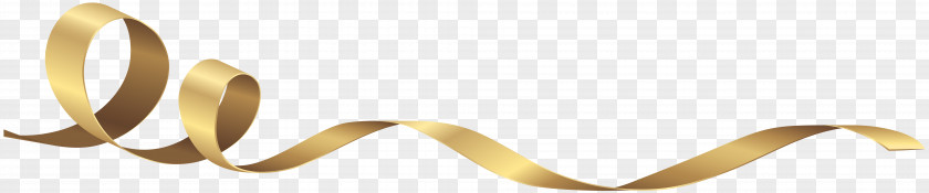 Curly Gold Ribbon Clip Art PNG