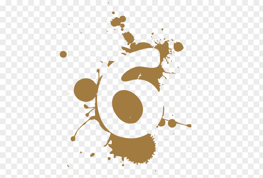 Digital Ink 6 Euclidean Vector Number PNG