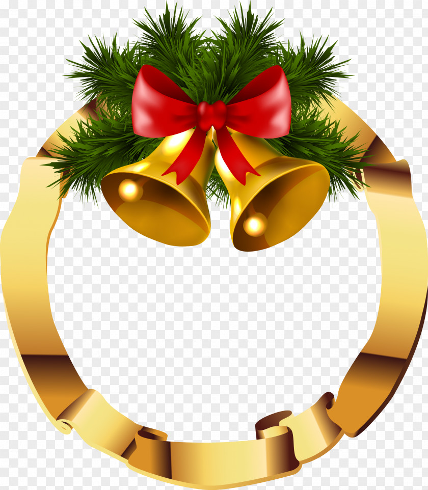 Holiday Ribbon Gold PNG