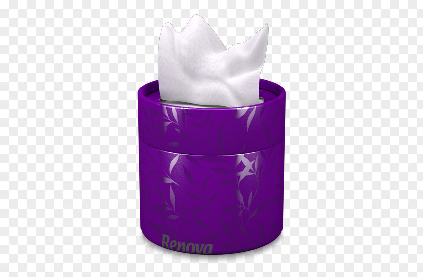 Purple Box Toilet Paper Facial Tissues Color Renova PNG