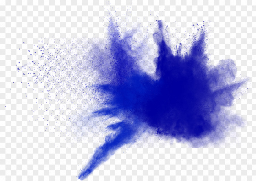 Blue Powder Explosion Dust PNG