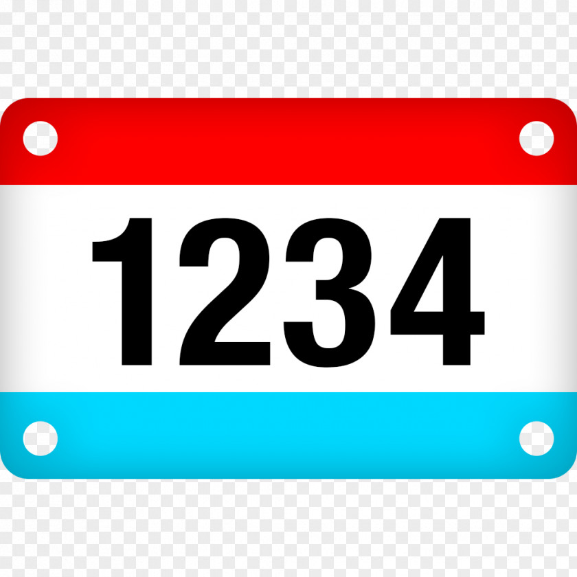Marathon Number Vehicle License Plates Car Decal Ford Fiesta Mondeo PNG