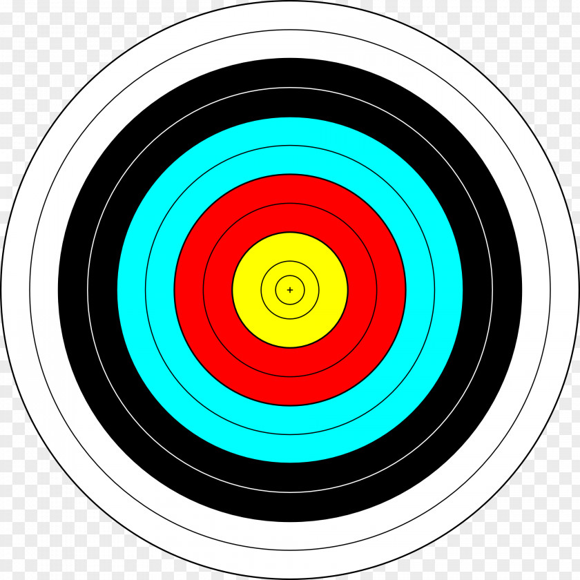 Colorful Color Circular Target Archery Shooting Bullseye Clip Art PNG