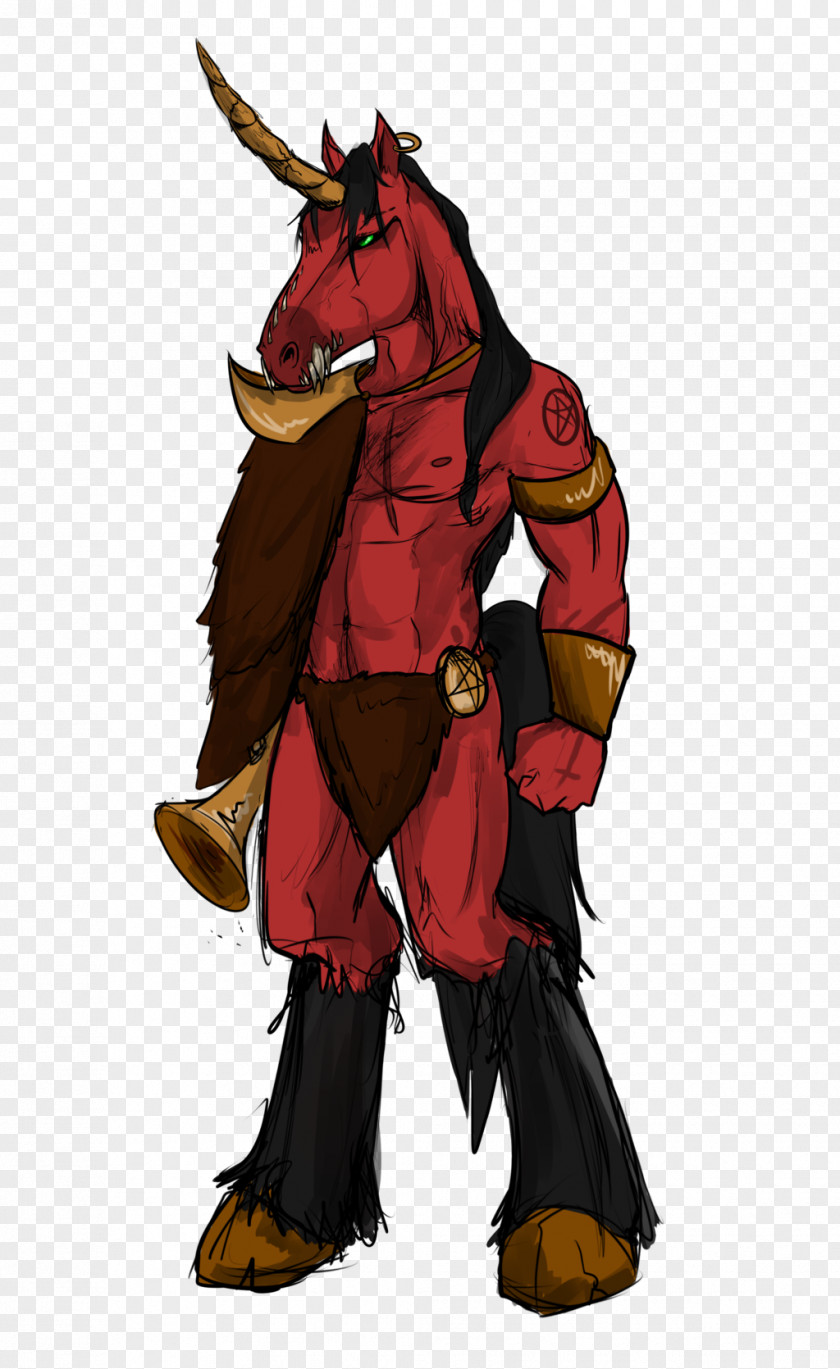 Demon Horse Costume Design Cartoon PNG