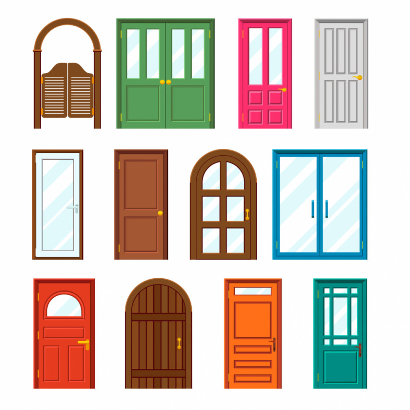 Door Window Building Flat Design PNG