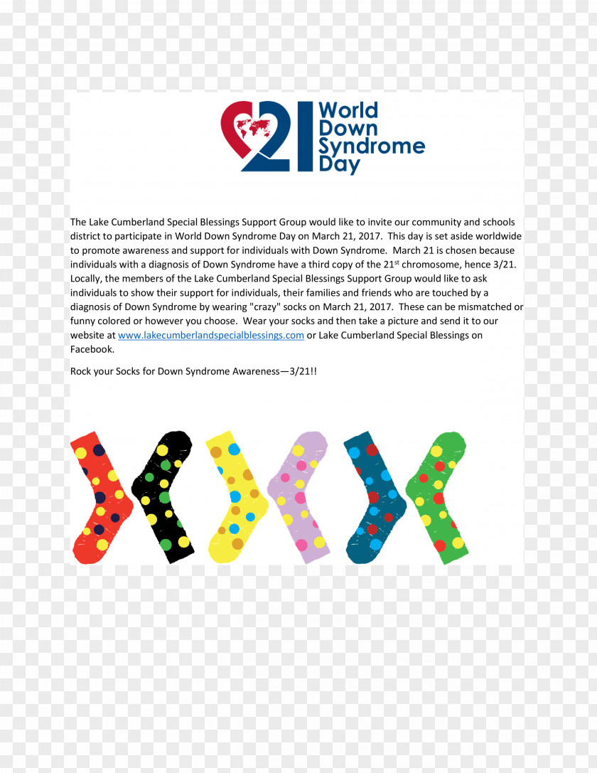 Down Syndrome World Day Trisomy Chromosome 21 PNG