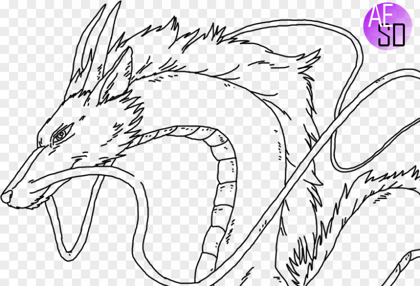 Dragon Haku Line Art Drawing DeviantArt PNG