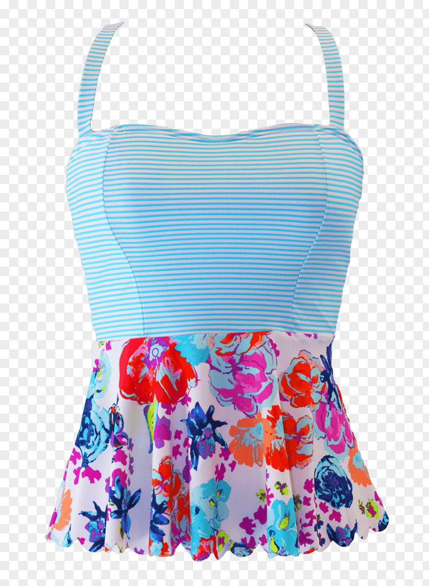 Floral Dresses For Juniors Overskirt Dress One-piece Swimsuit Tankini PNG