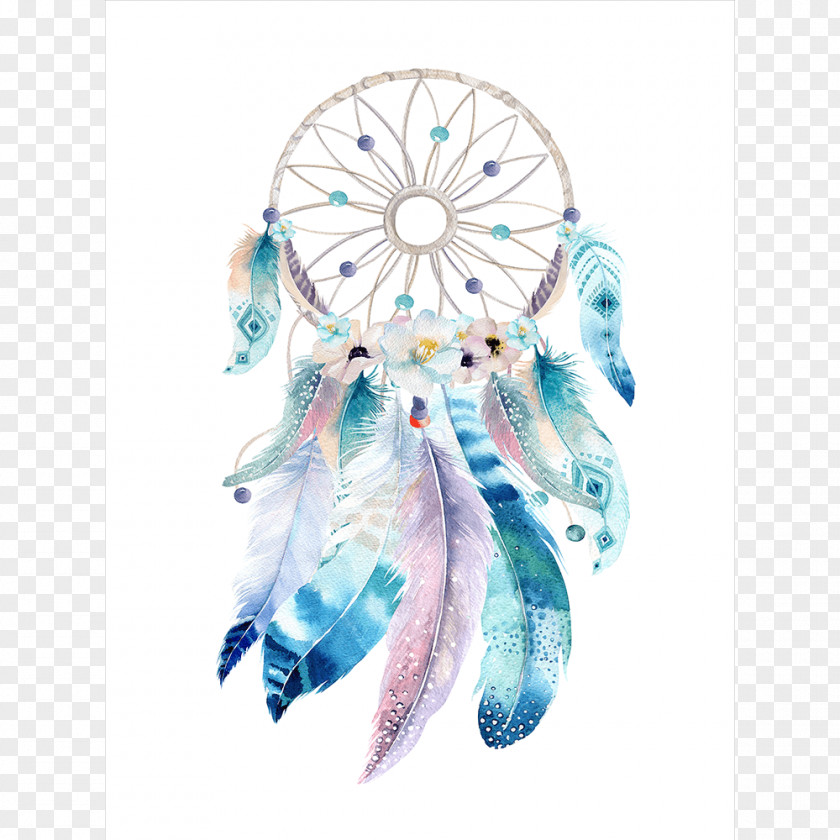 Dreamcatcher Watercolor Painting PNG