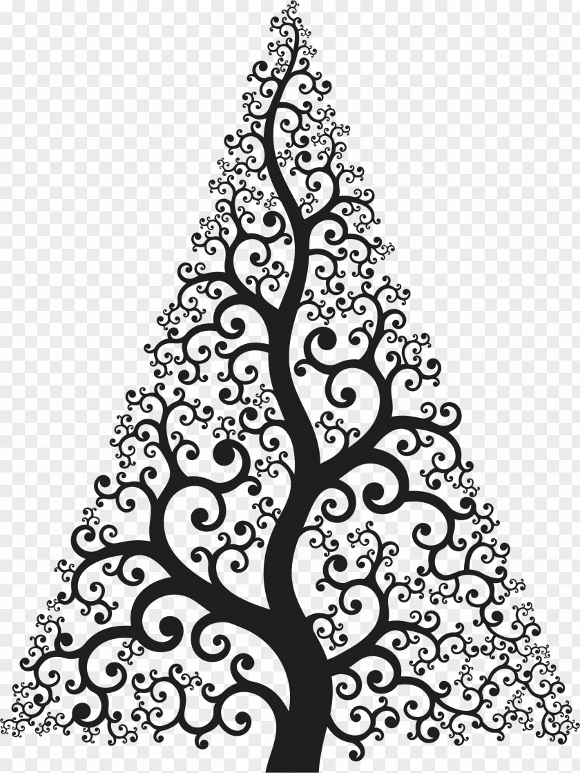 Pattern With Ornaments Christmas Tree Clip Art PNG