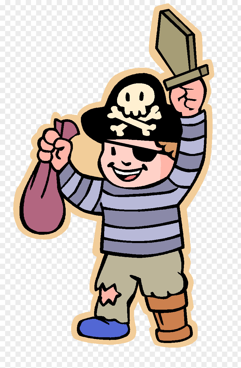Pleased Thumb Pirate Cartoon PNG