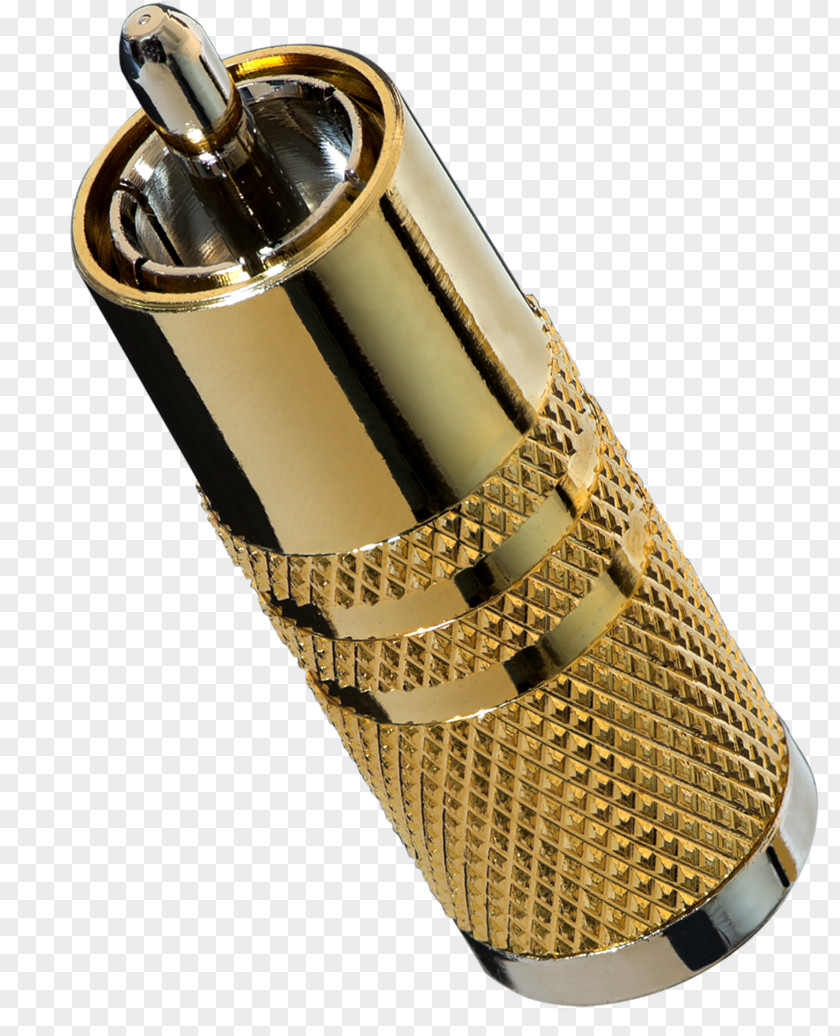 RCA Connector Electrical Brass Gold Plating PNG