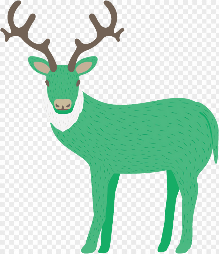 Sticker Wildlife Reindeer Christmas PNG