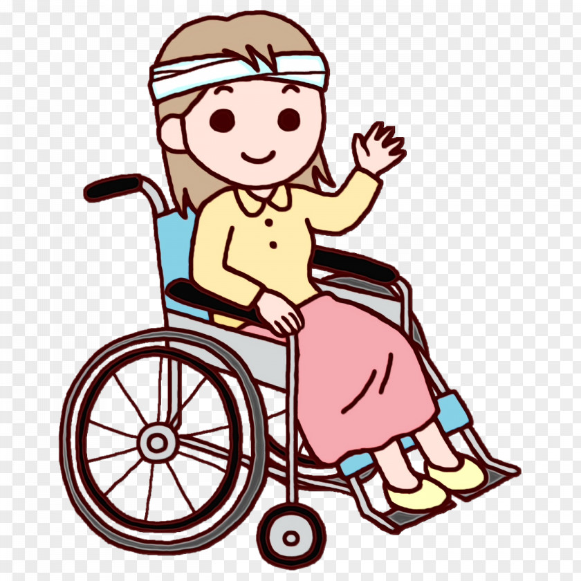 Wheelchair Cartoon Line Behavior Health PNG