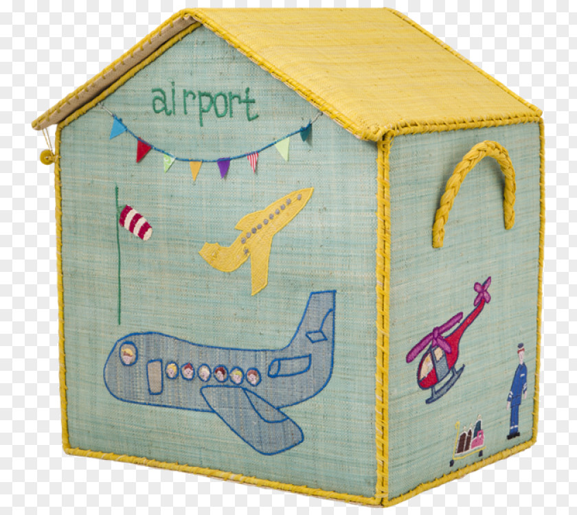 Toy House Basket Box Raffia Palm PNG