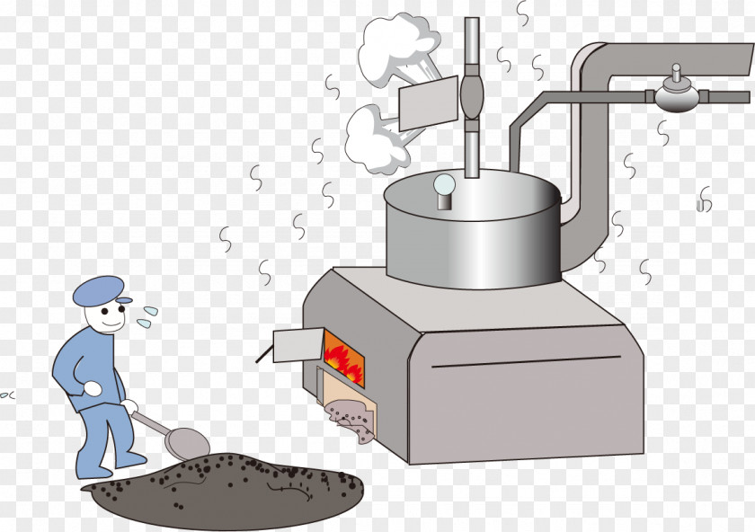 Vector Hand-painted Stove Furnace Boiler Heat PNG