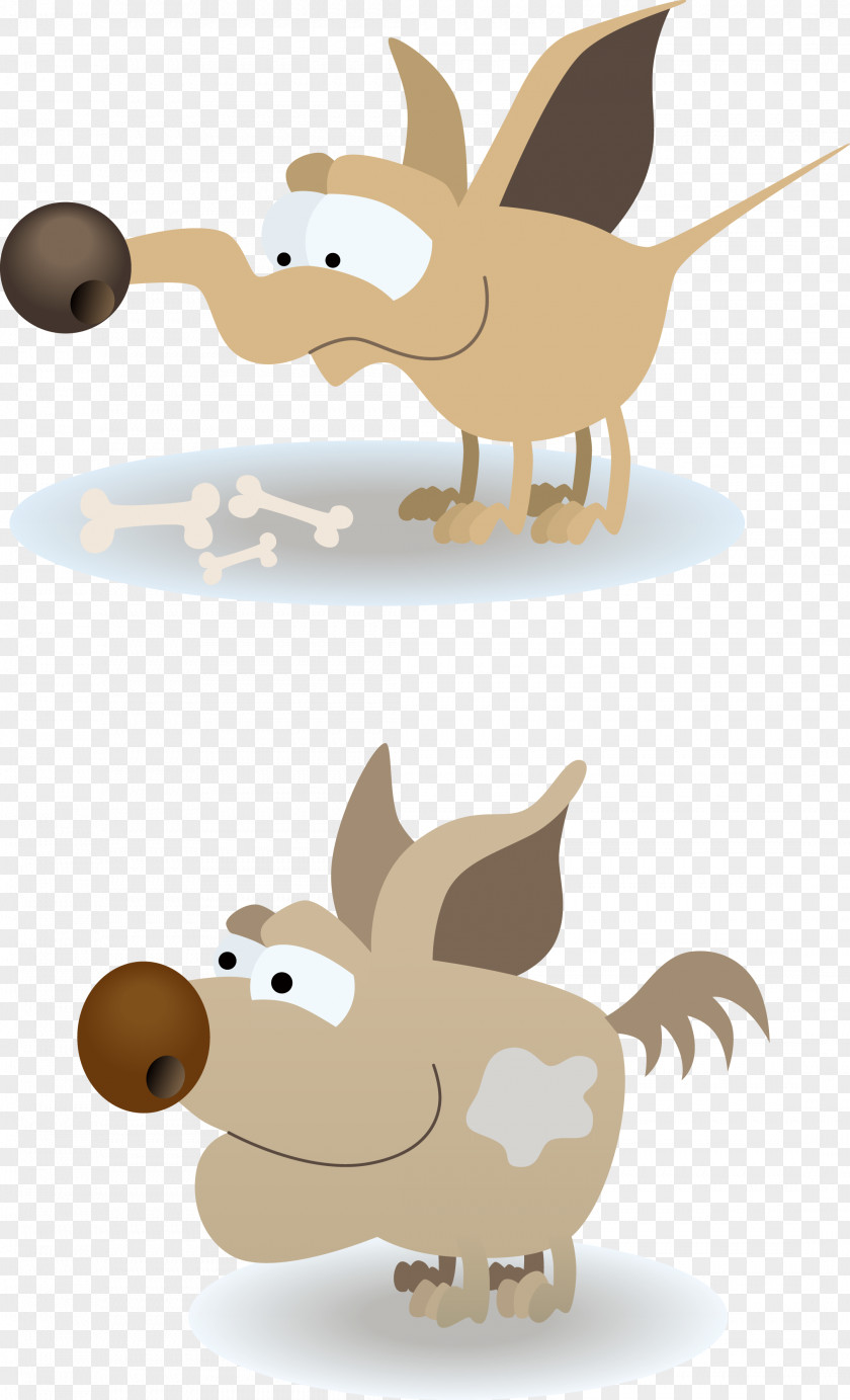 Vector Long Nose Puppies Boxer Puppy Cartoon Illustration PNG